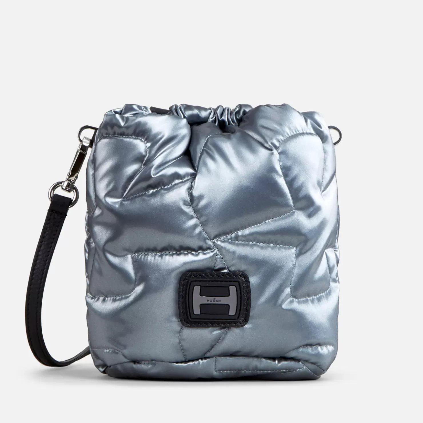 Crossbody-Taschen<Hogan Gesteppte Beuteltasche Grau/ Schwarz