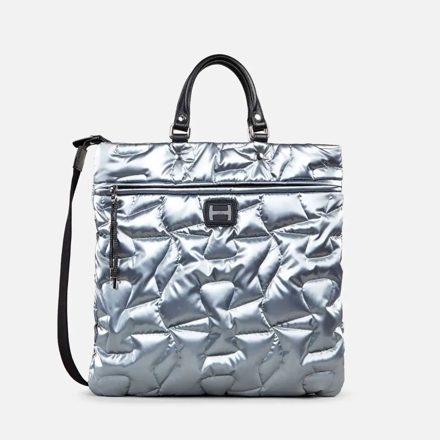 Tragetaschen<Hogan Gesteppte Shopping Bag Silber