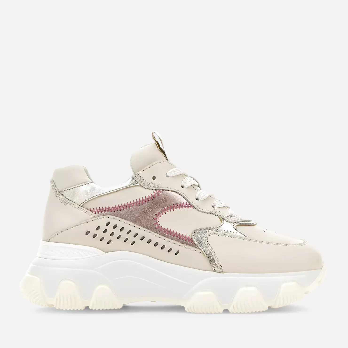 Chunky Sneakers<Hogan Hyperactive Elfenbein/ Rosa/ Silber