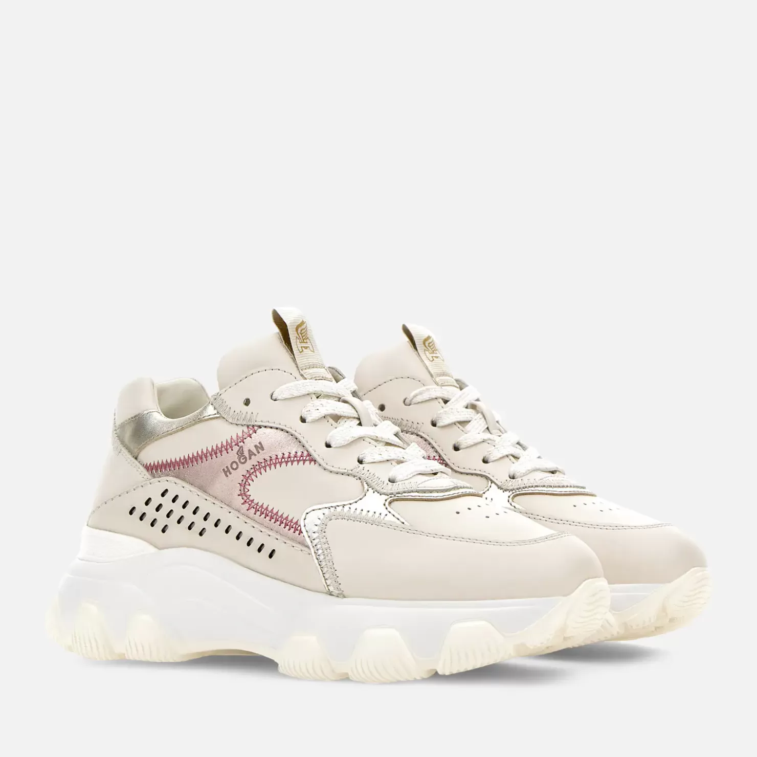 Chunky Sneakers<Hogan Hyperactive Elfenbein/ Rosa/ Silber