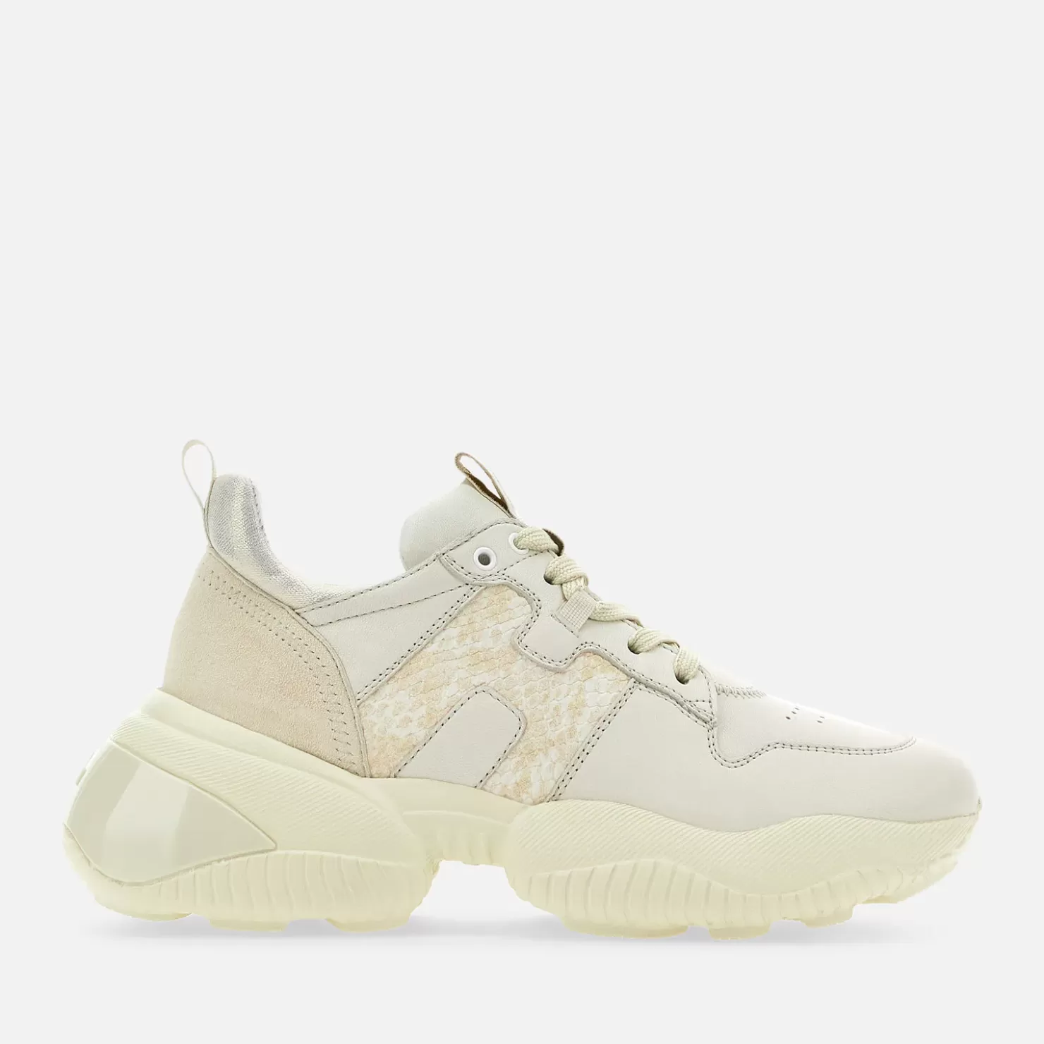 Chunky Sneakers<Hogan Interaction Beige/ Weiss/ Silber