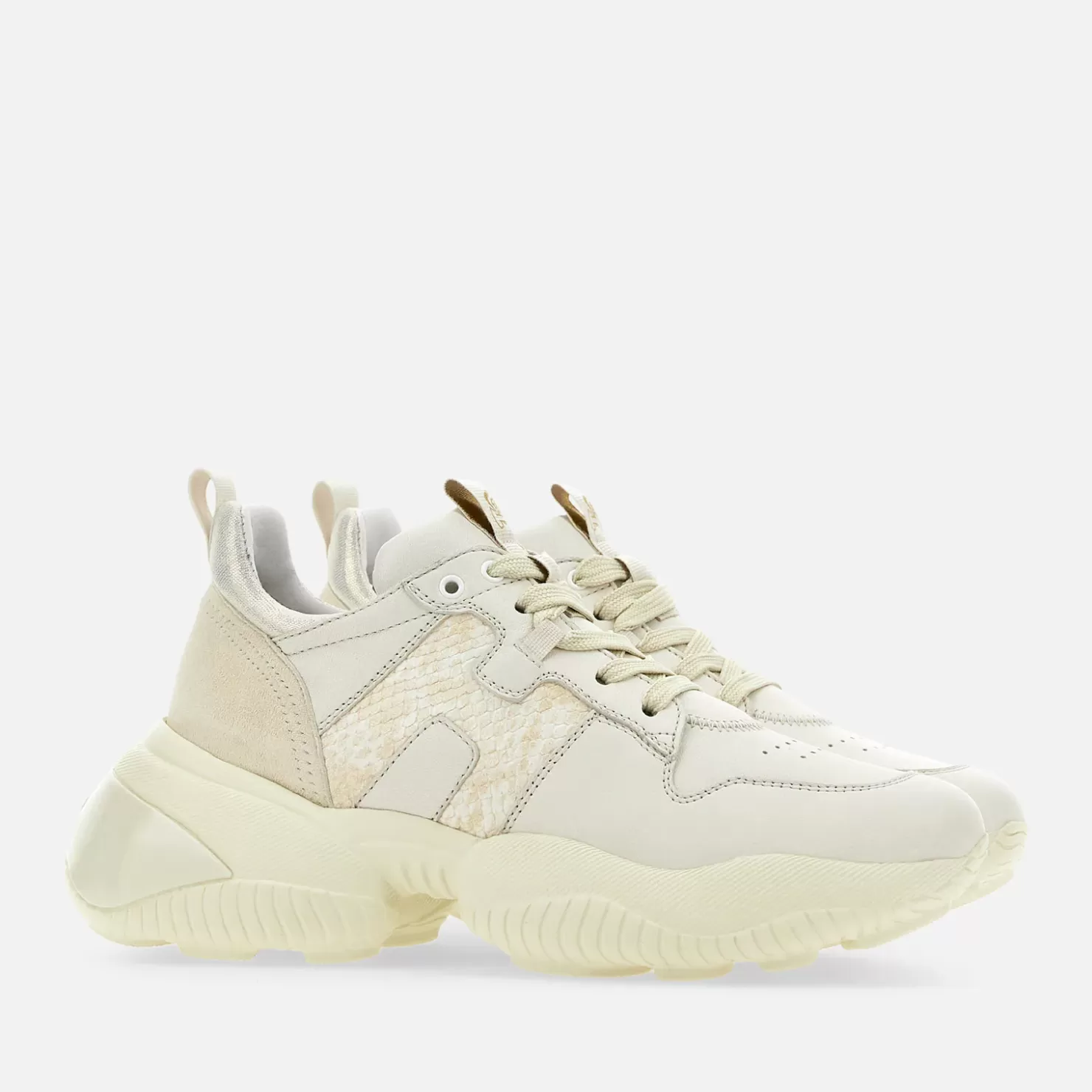 Chunky Sneakers<Hogan Interaction Beige/ Weiss/ Silber