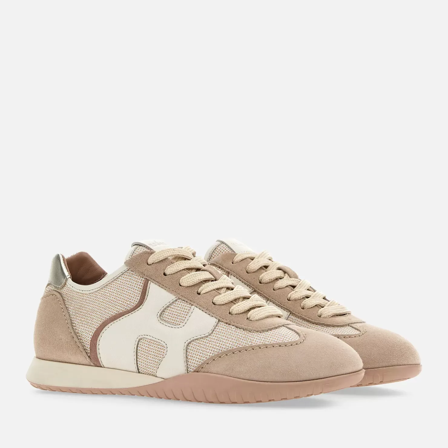 Flat Sneaker<Hogan Olympia-Z Rosa/ Beige