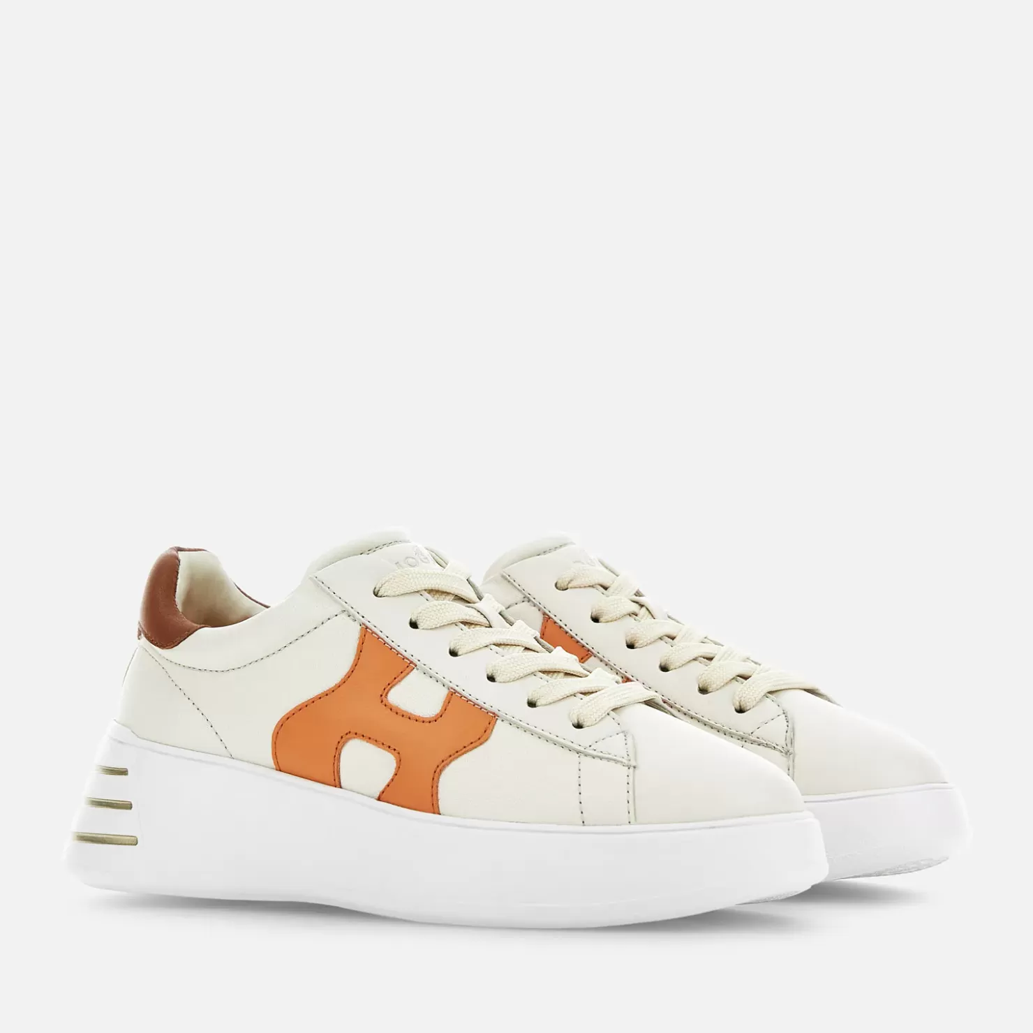 Chunky Sneakers<Hogan Rebel Weiss/ Orange