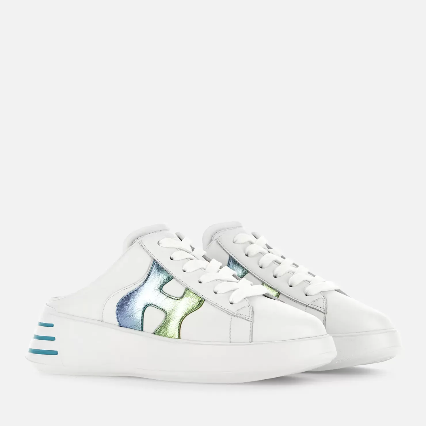 Chunky Sneakers<Hogan Rebel - Sabots Weiss/ Blau/ Grun