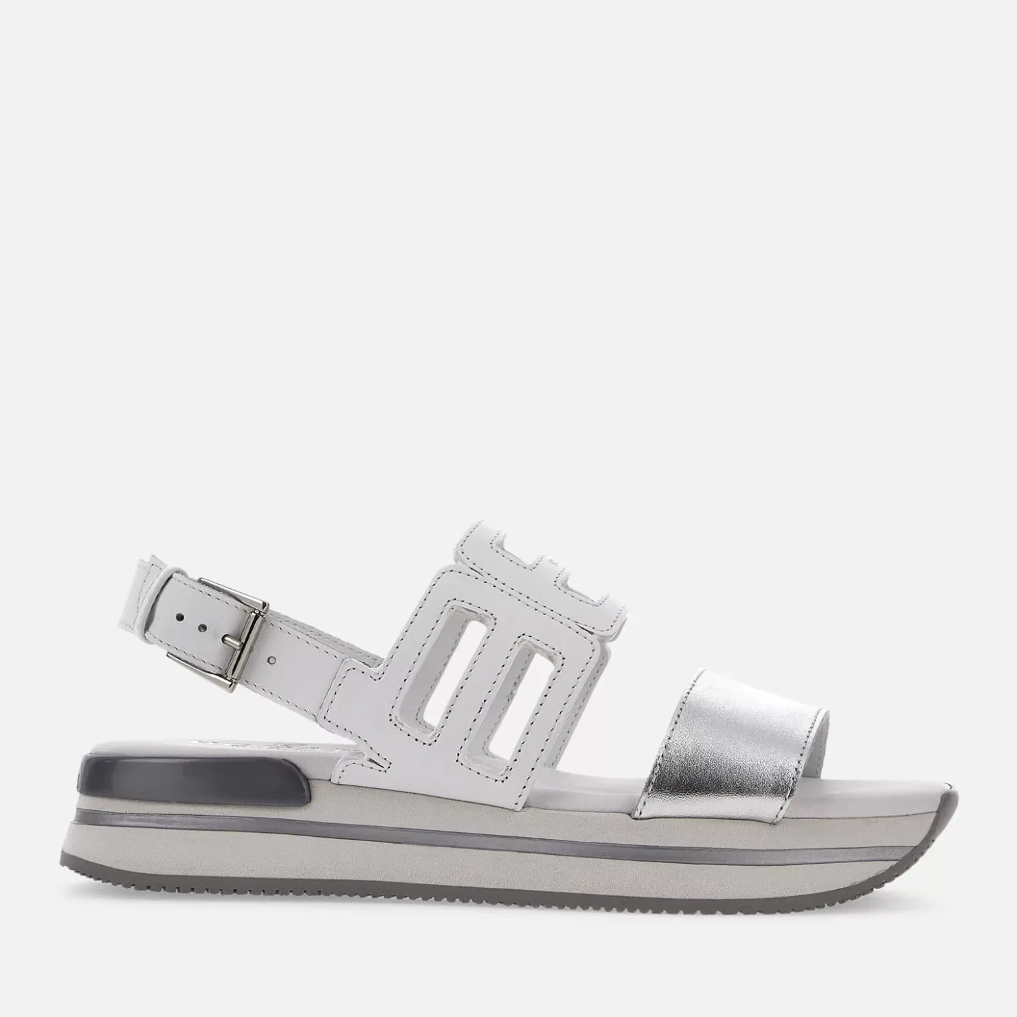 Sandalen & Mules<Hogan Sandalen H222 Weiss/ Silber