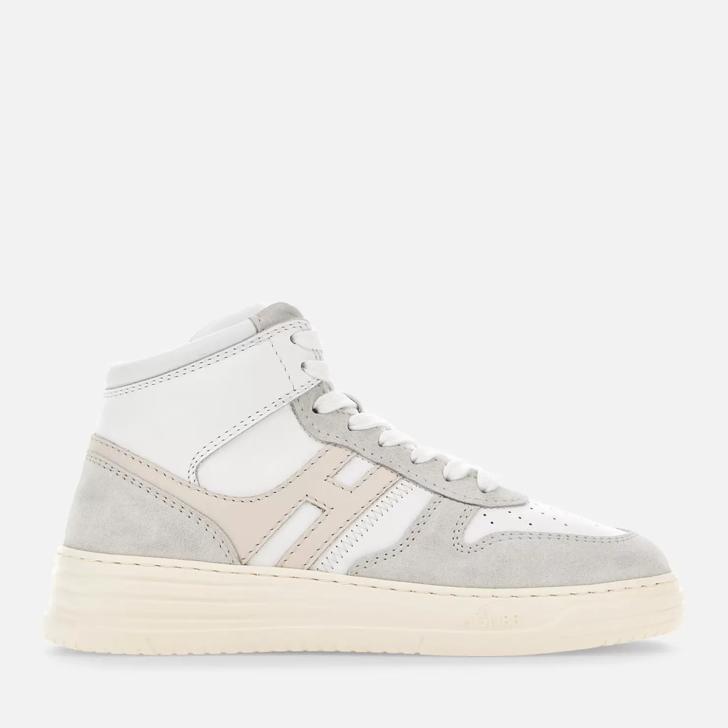 Flat Sneaker<Hogan Sneakers High Top H630 Silber/ Elfenbein