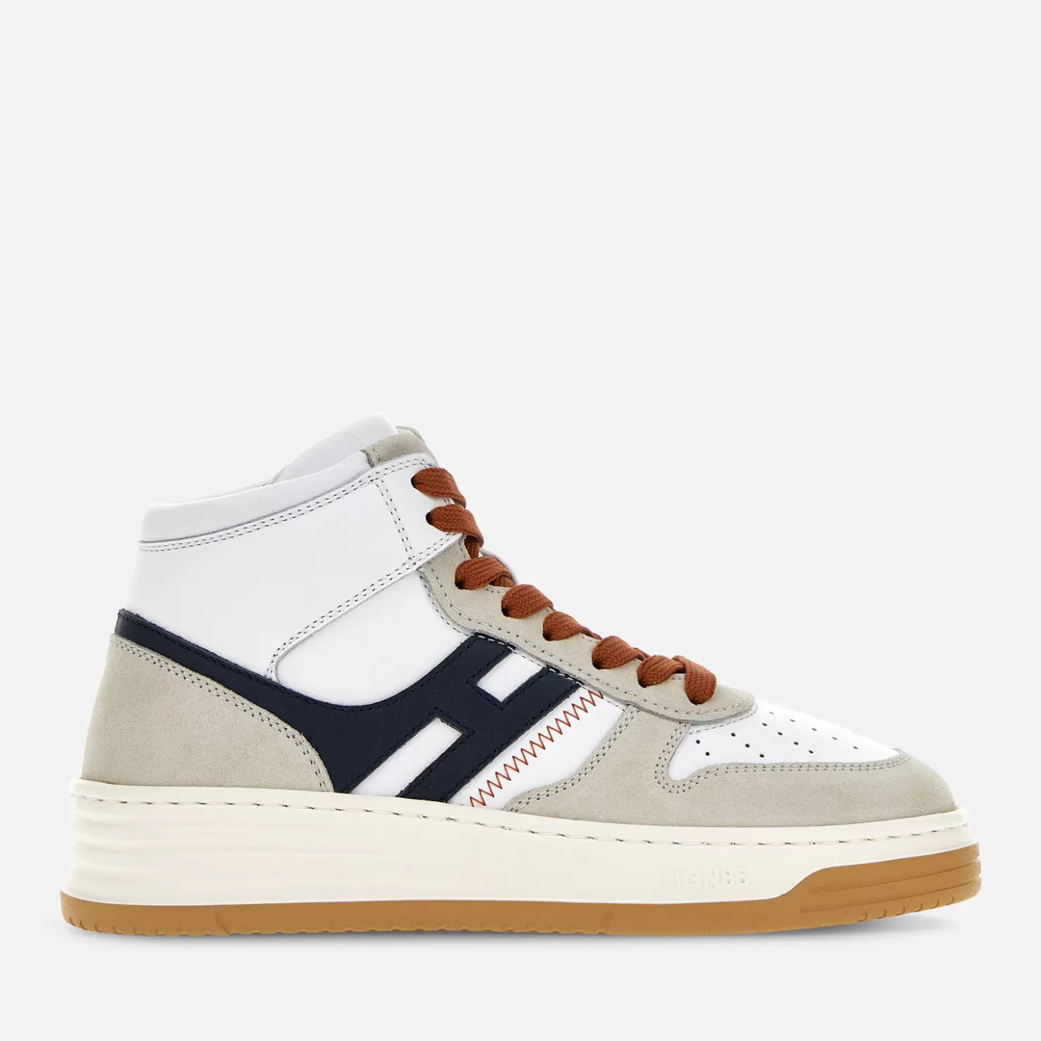 Flat Sneaker<Hogan Sneakers High Top H630 Weiss/ Grau/ Blau