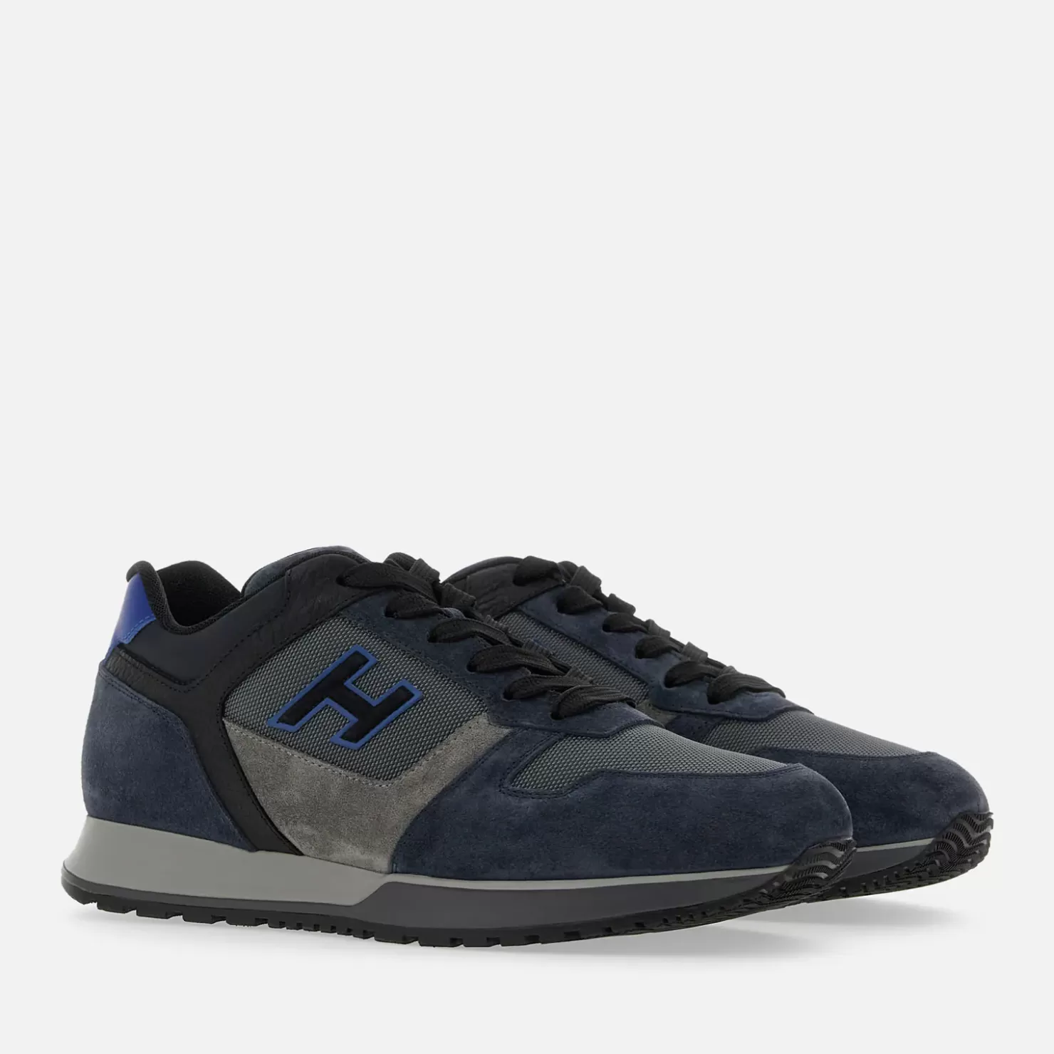 Sporty Sneaker<Hogan Sneakers H321 Grau/ Blau/ Schwarz