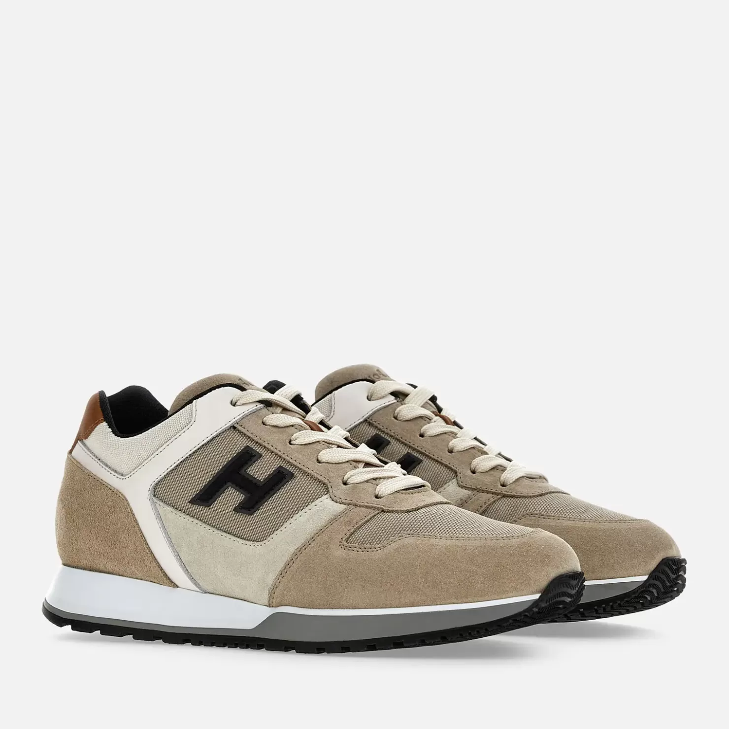 Sporty Sneaker<Hogan Sneakers H321 Beige/ Schwarz/ Elfenbein