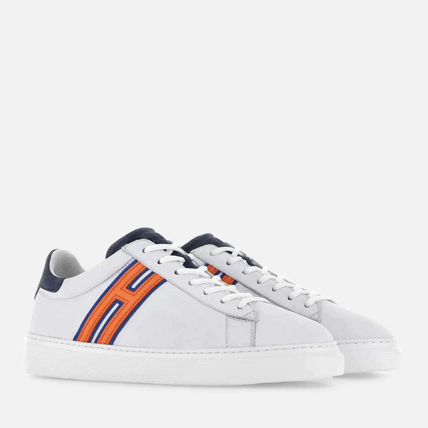 Flat Sneaker<Hogan Sneakers H365 Weiss/ Orange/ Blau