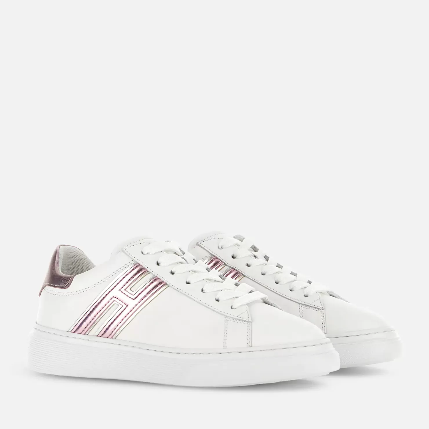 Flat Sneaker<Hogan Sneakers H365 Weiss/ Rosa