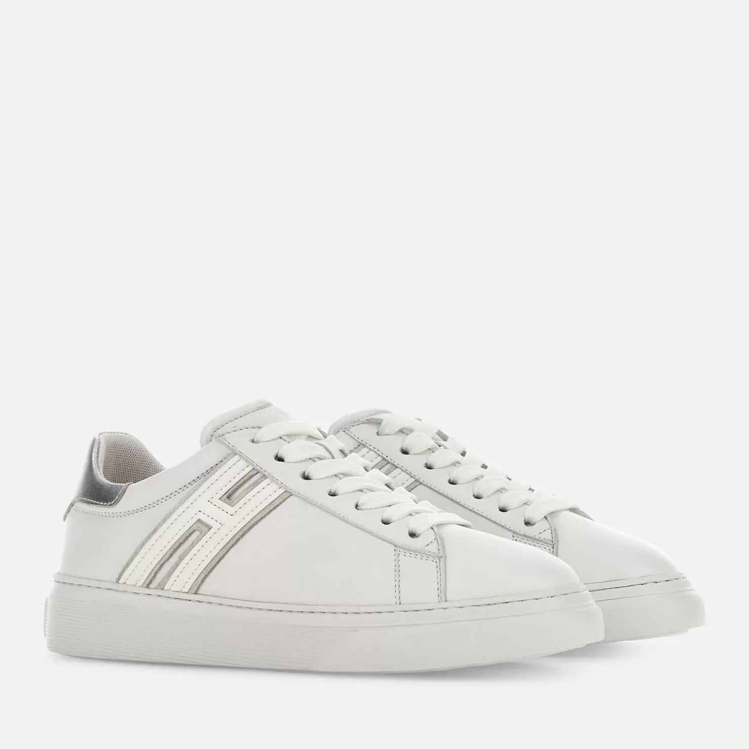 Flat Sneaker<Hogan Sneakers H365 Silber/ Weiss