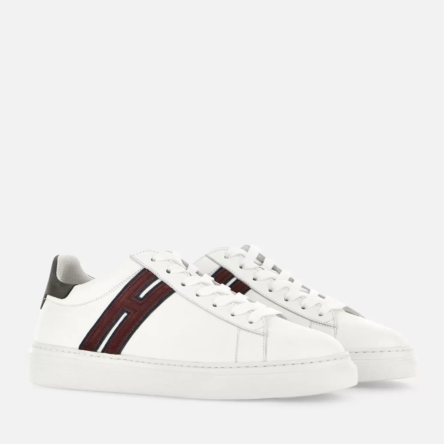 Flat Sneaker<Hogan Sneakers H365 Weiss/ Bordeaux