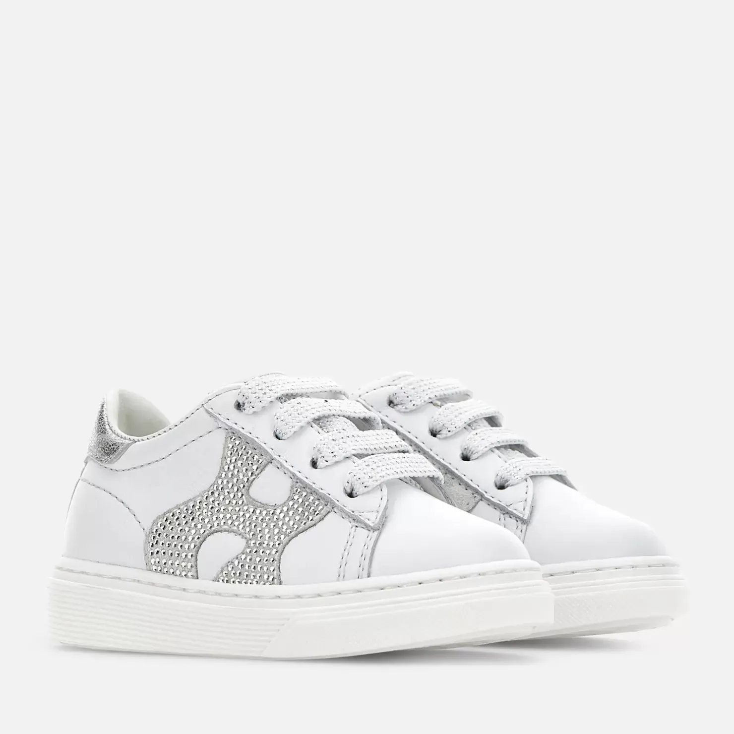 Erste Schritte<Hogan Sneakers H365 Silber/ Weiss