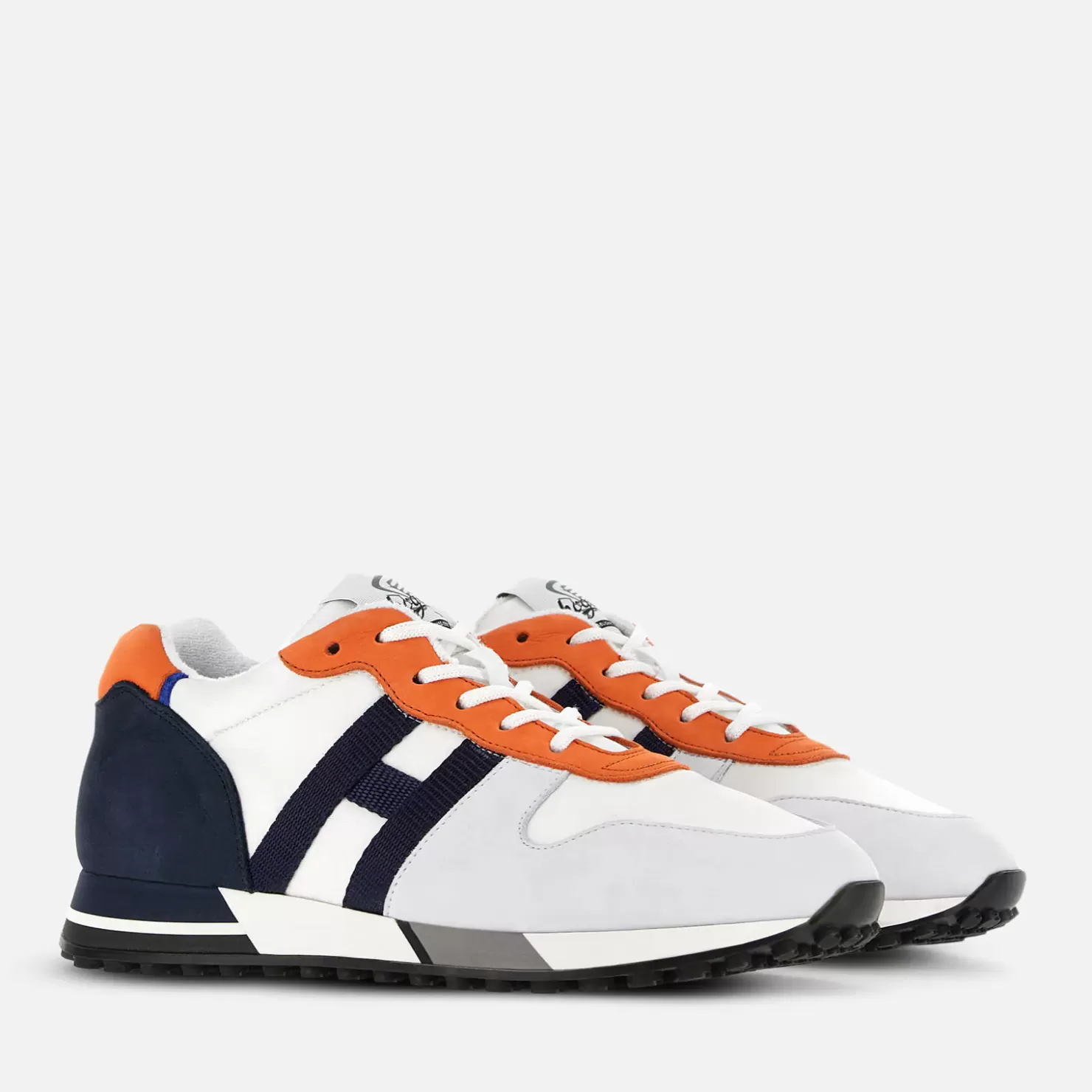 Sporty Sneaker<Hogan Sneakers H383 Weiss/ Orange/ Blau