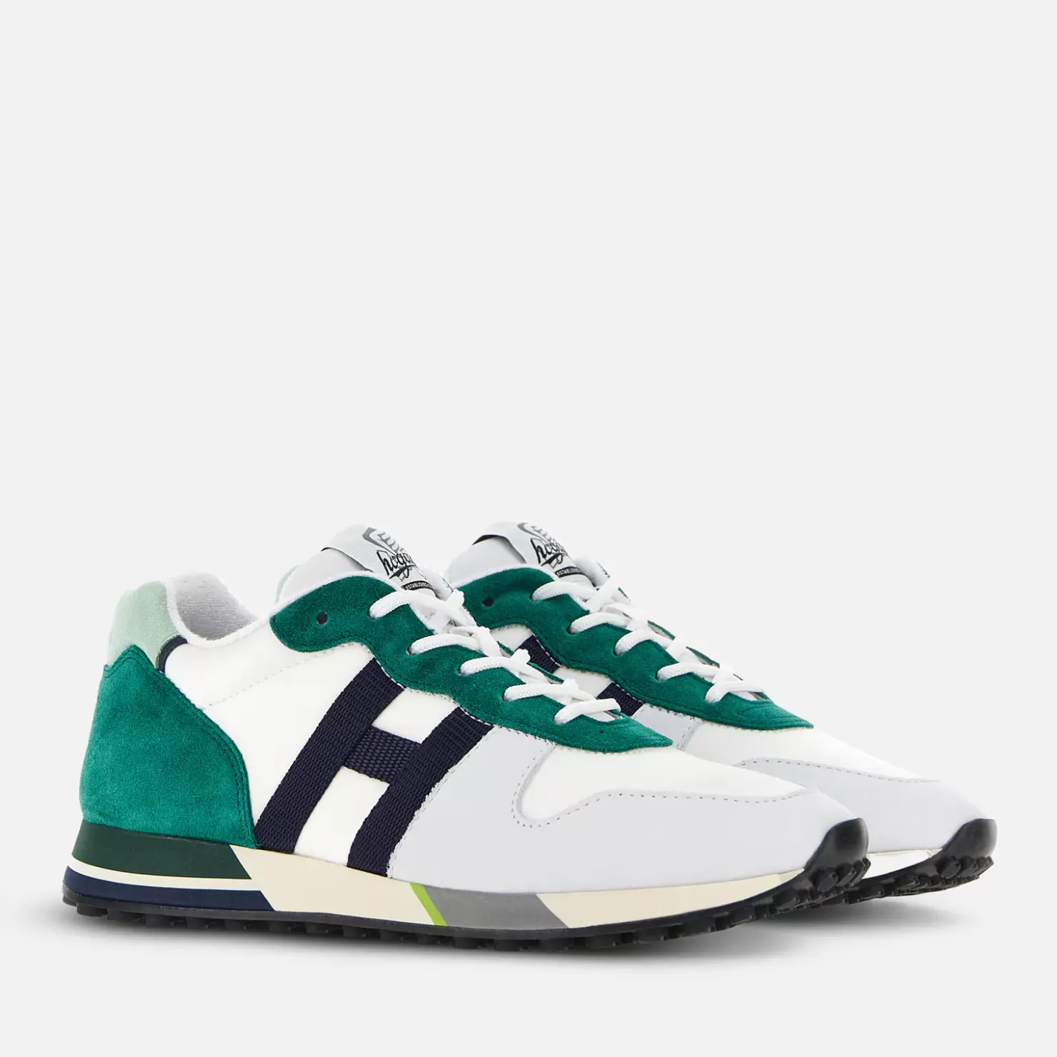 Sporty Sneaker<Hogan Sneakers H383 Weiss/ Grun/ Blau