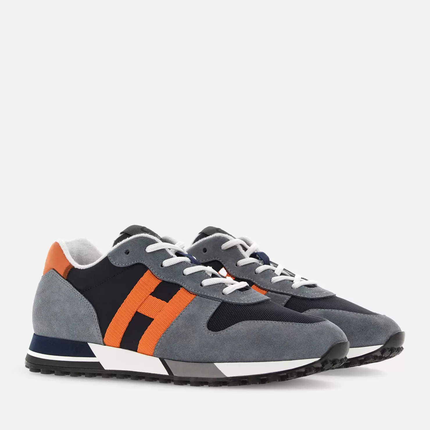 Sporty Sneaker<Hogan Sneakers H383 Grau/ Blau/ Orange