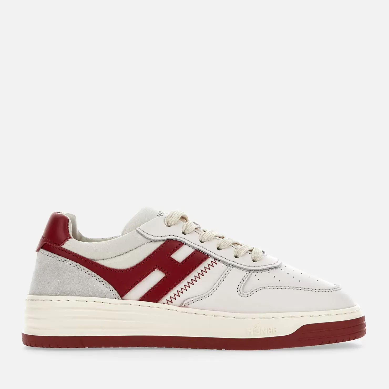 Flat Sneaker<Hogan Sneakers H630 Weiss/ Rot/ Grau