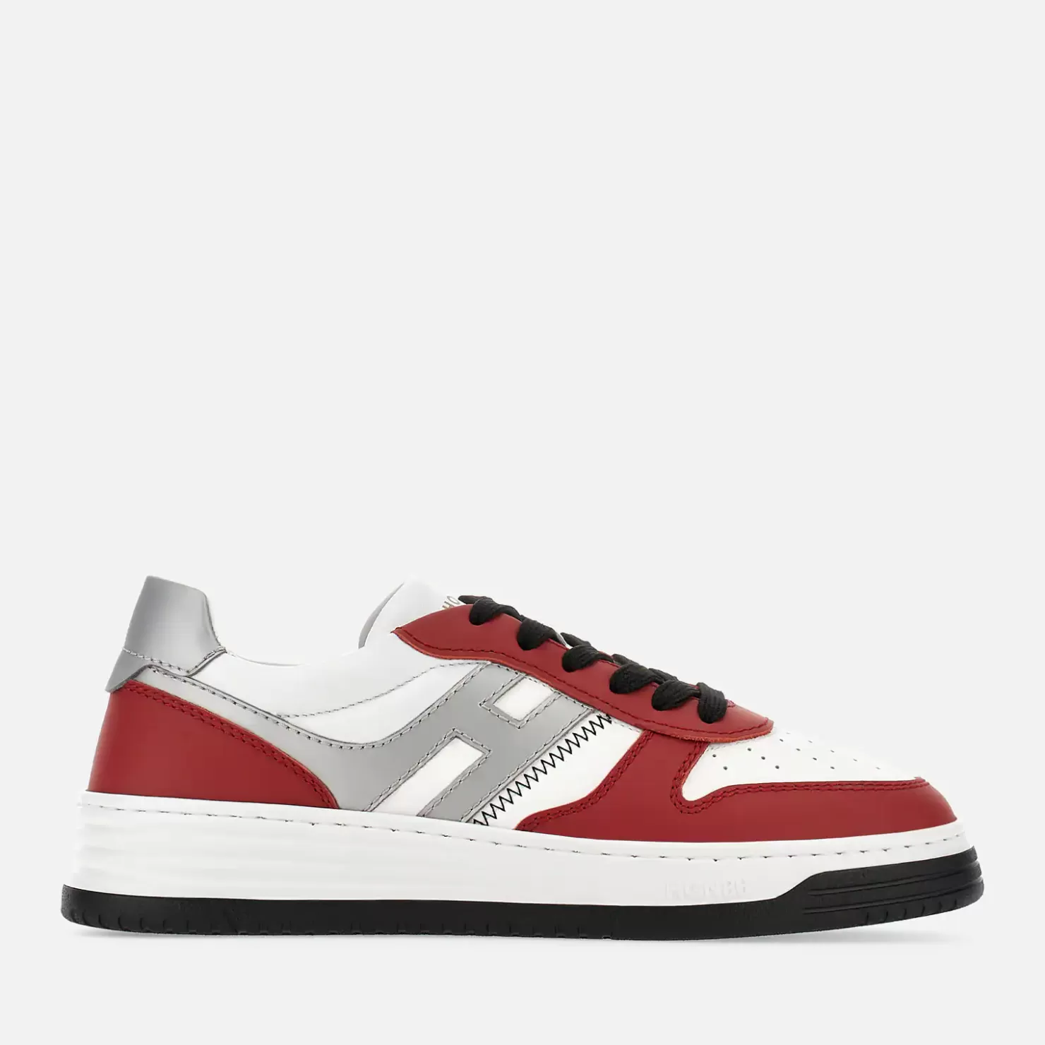 Flat Sneaker<Hogan Sneakers H630 Weiss/ Rot/ Silber