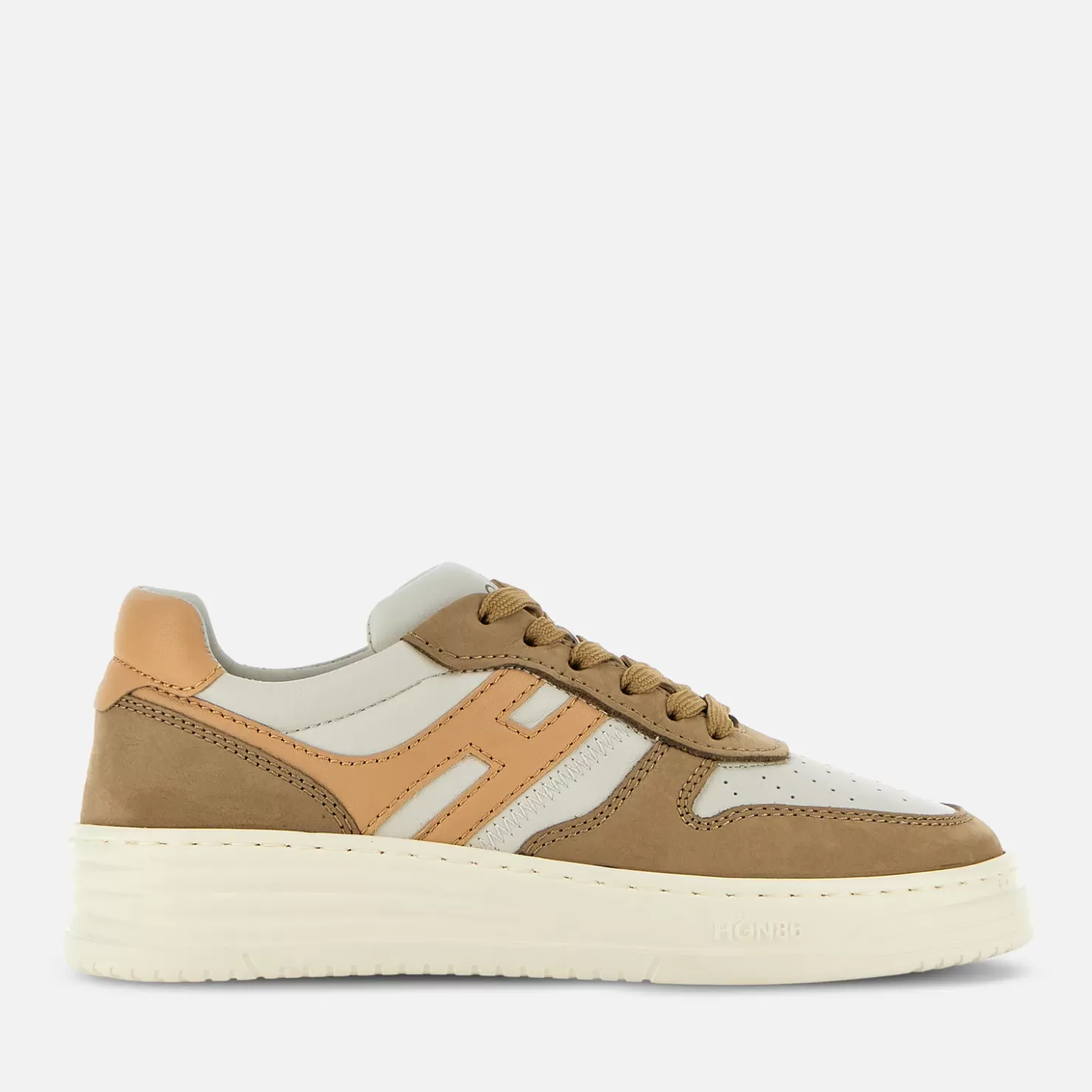 Flat Sneaker<Hogan Sneakers H630 Elfenbein/ Braun/ Beige