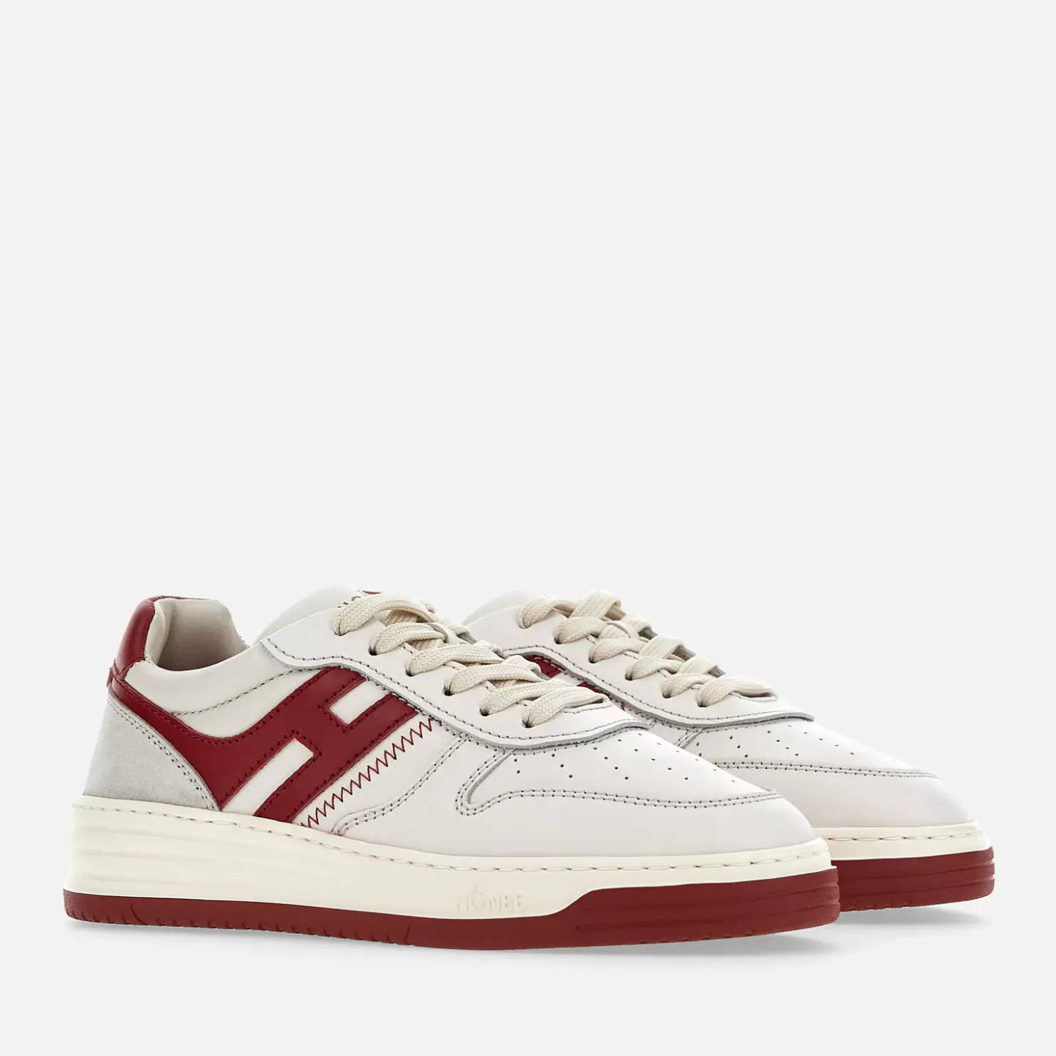 Flat Sneaker<Hogan Sneakers H630 Weiss/ Rot/ Grau