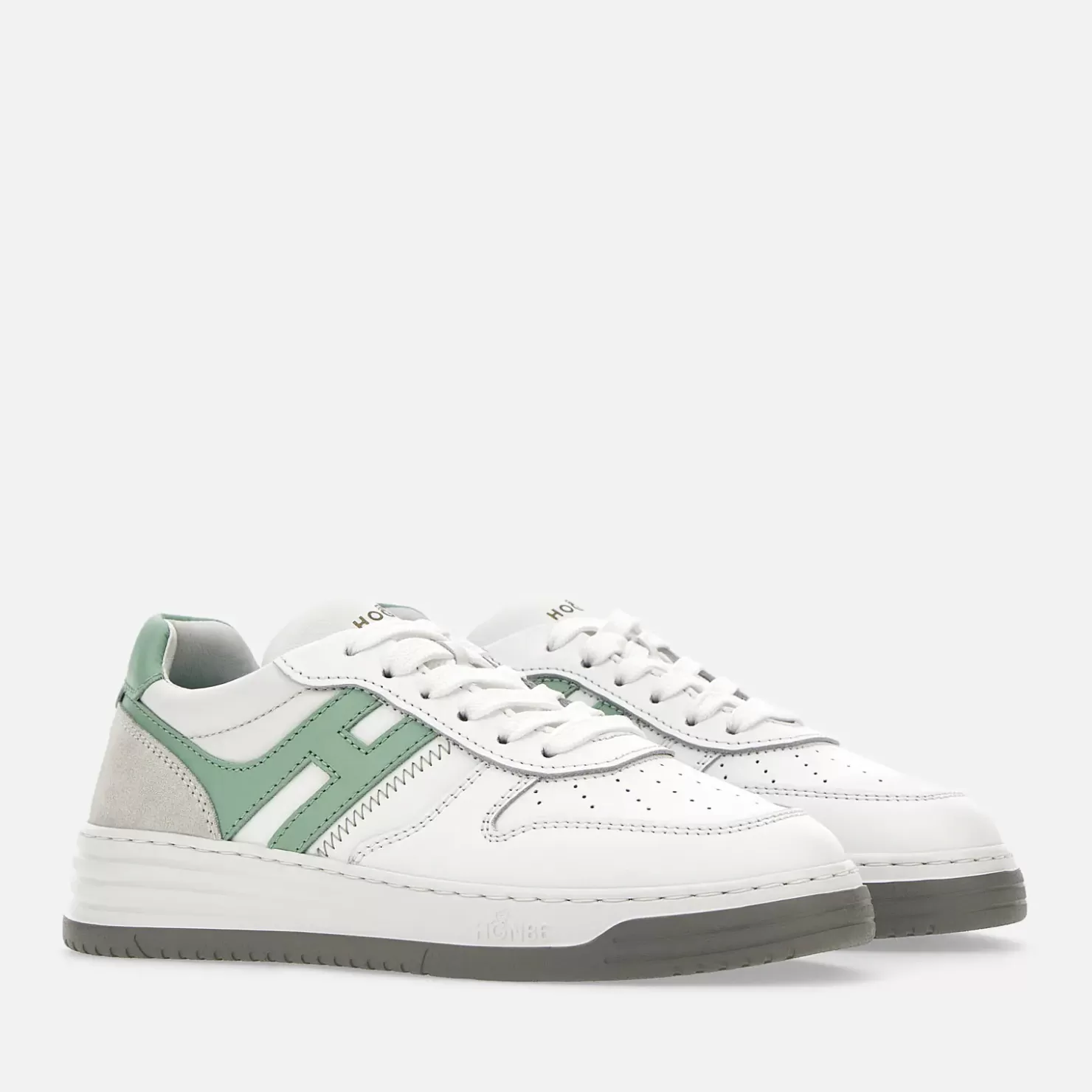 Flat Sneaker<Hogan Sneakers H630 Grun/ Weiss/ Grau