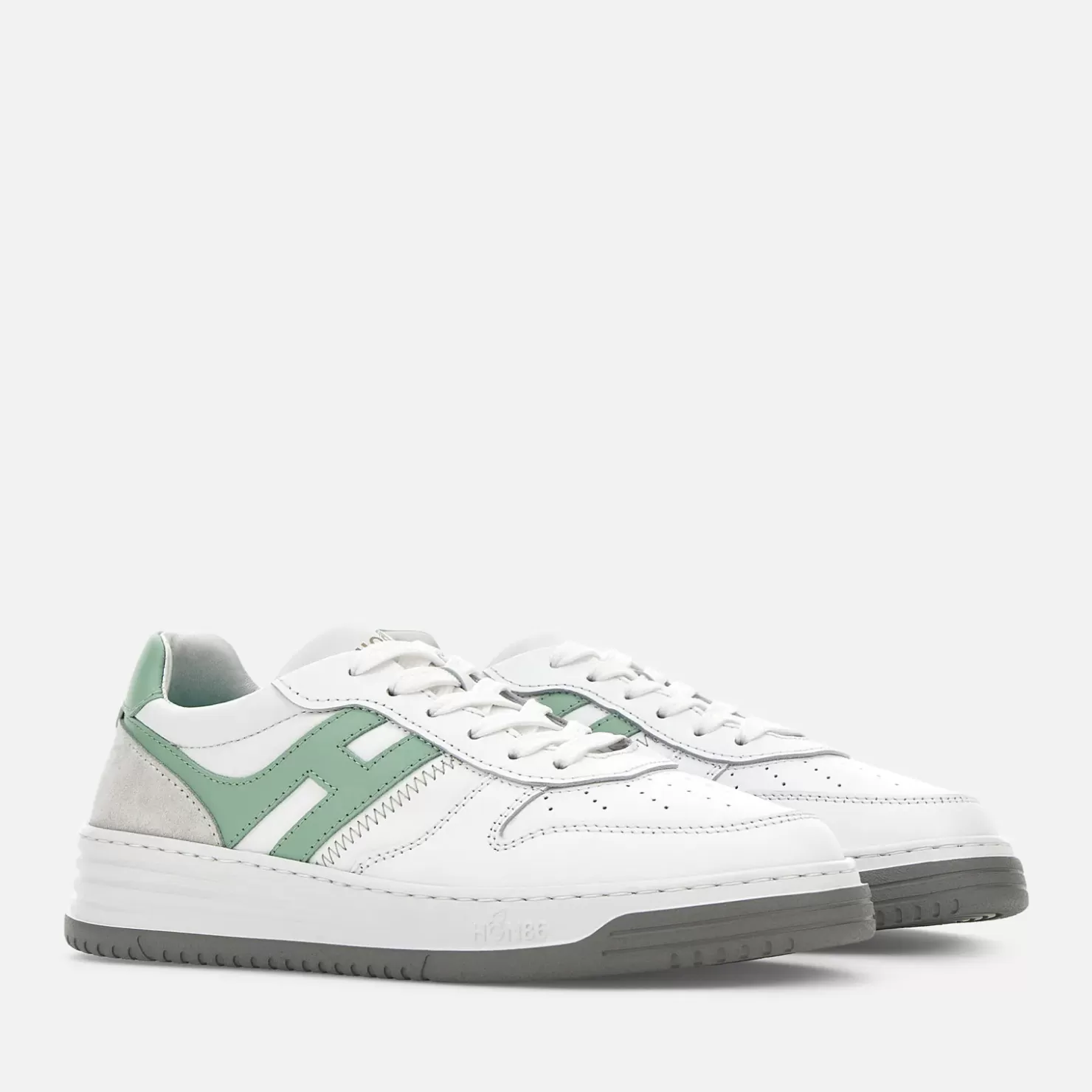 Flat Sneaker<Hogan Sneakers H630 Grun/ Weiss/ Grau