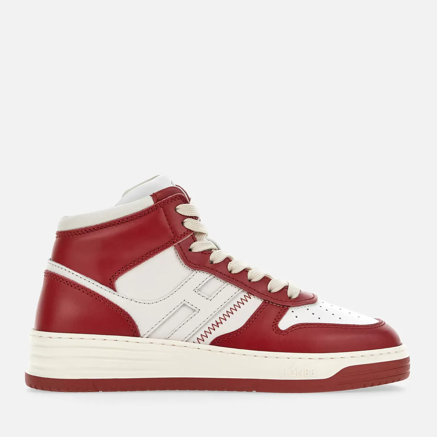 Flat Sneaker<Hogan Sneakers H630 High Top Weiss/ Rot