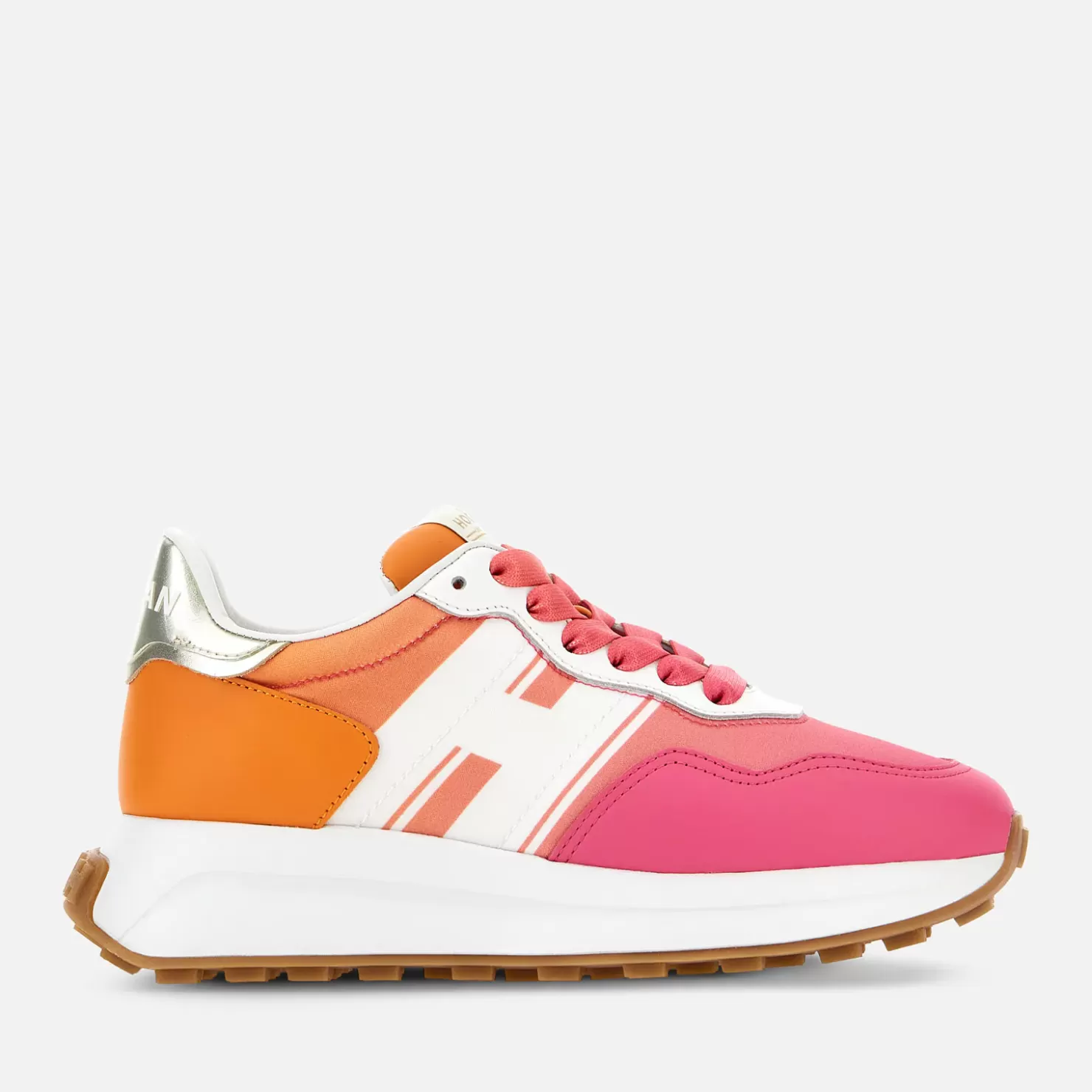 Sporty Sneakers<Hogan Sneakers H641 Weiss/ Orange/ Rosa