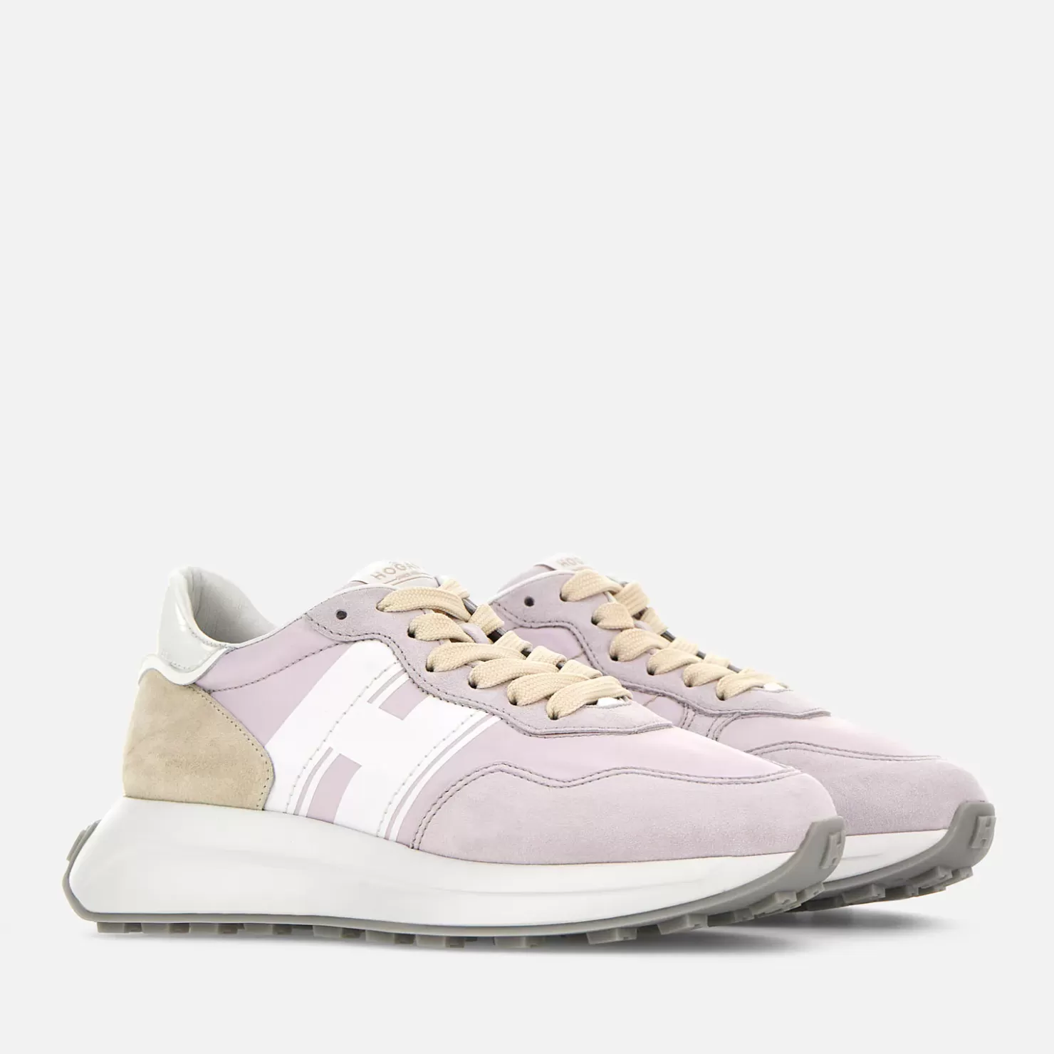 Sporty Sneakers<Hogan Sneakers H641 Rosa/ Weiss/ Beige