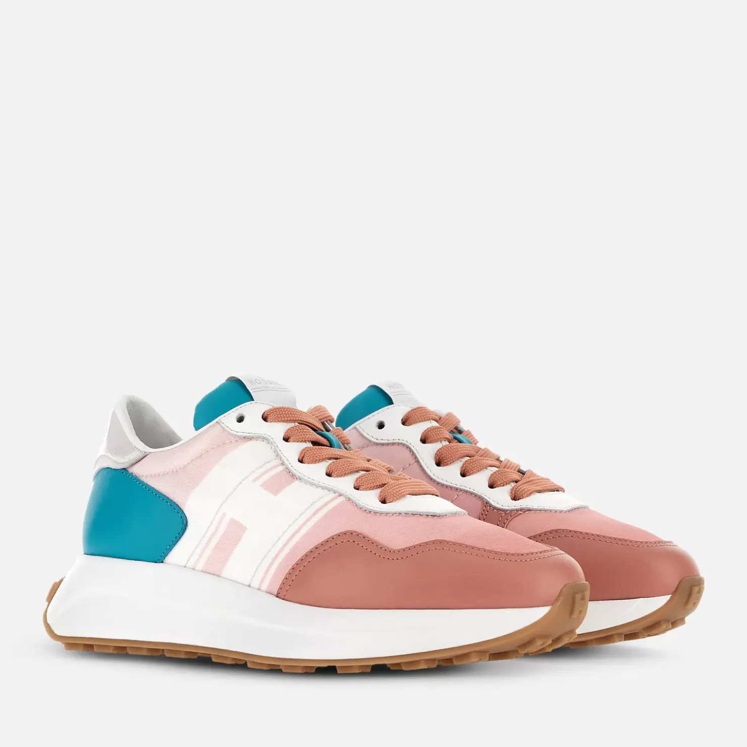 Sporty Sneakers<Hogan Sneakers H641 Weiss/ Rosa/ Hellblau