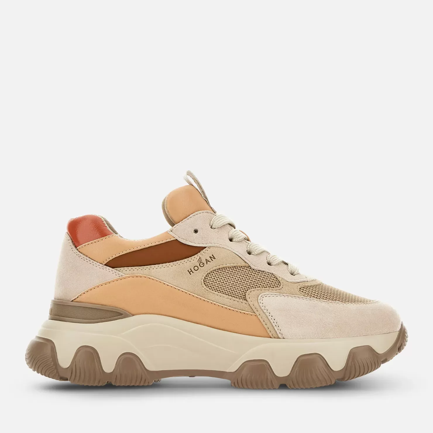 Chunky Sneakers<Hogan Sneakers Hyperactive Beige/ Braun/ Orange