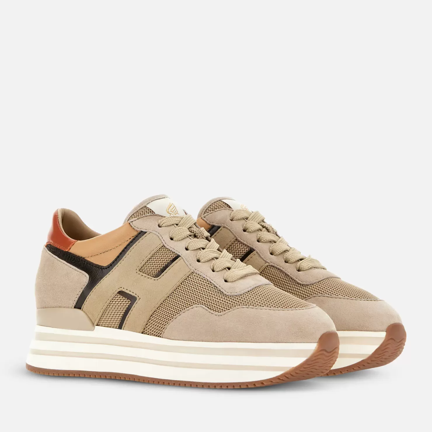 Plateauschuhe<Hogan Sneakers Midi H222 Beige