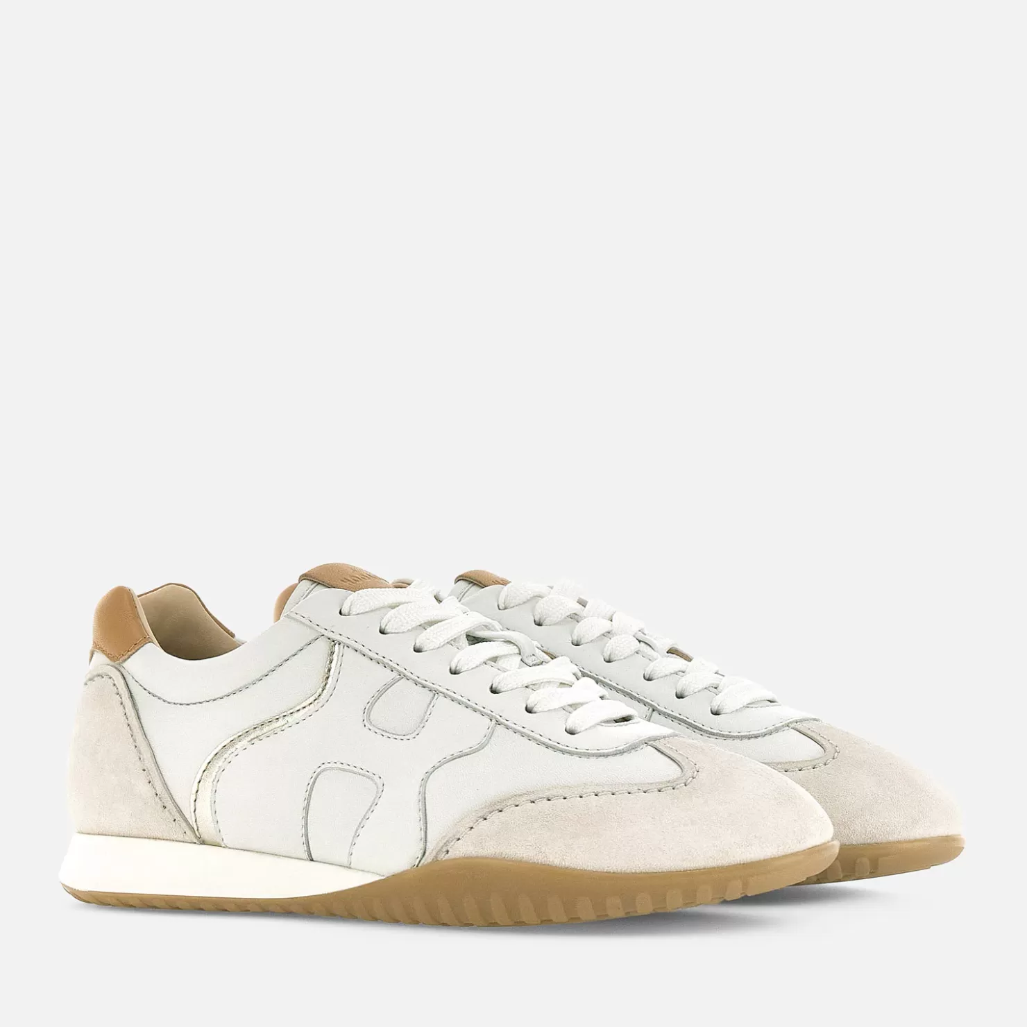 Flat Sneaker<Hogan Sneakers Olympia-Z Weiss/ Elfenbein/ Braun