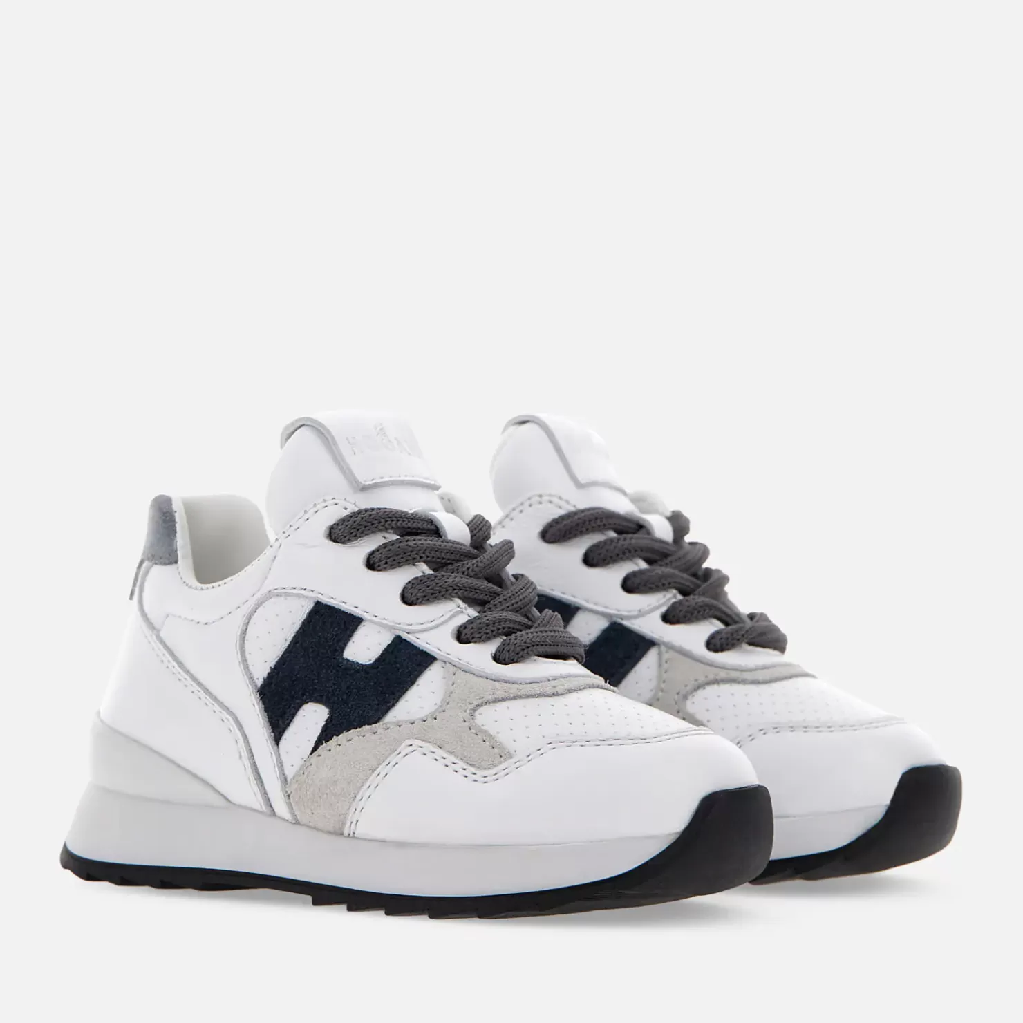 Erste Schritte<Hogan Sneakers R261 Weiss/ Grau/ Blau