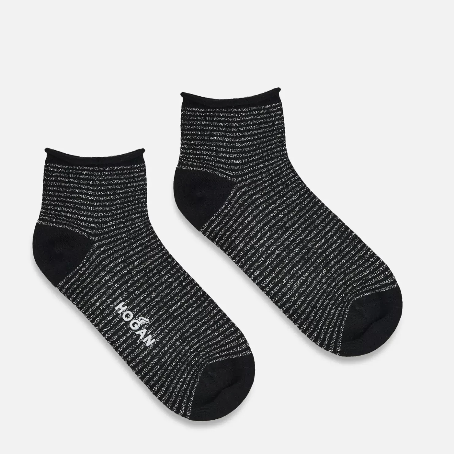 Socken & Strümpfe<Hogan Socken Schwarz/ Silber