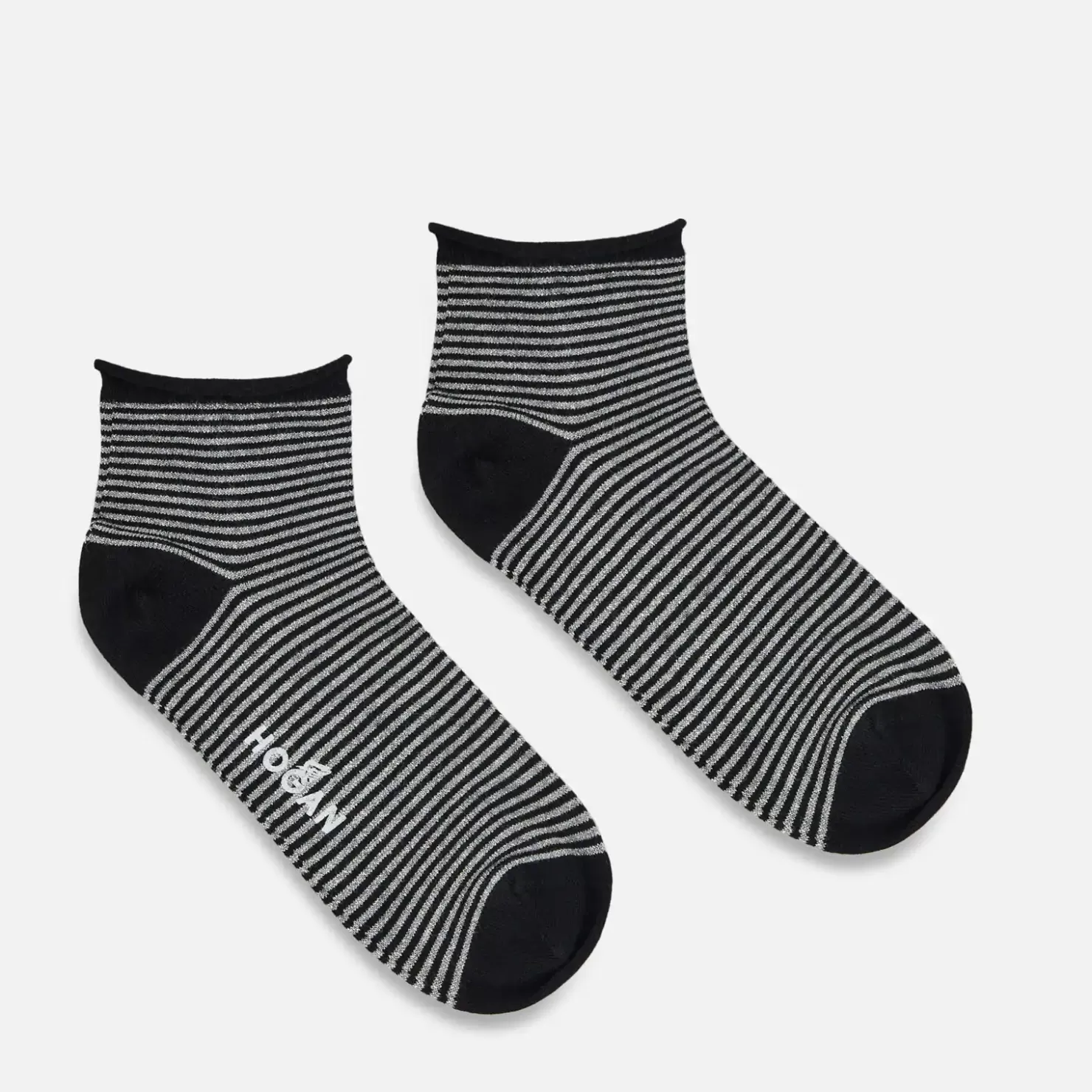 Socken & Strümpfe<Hogan Socken Schwarz/ Silber