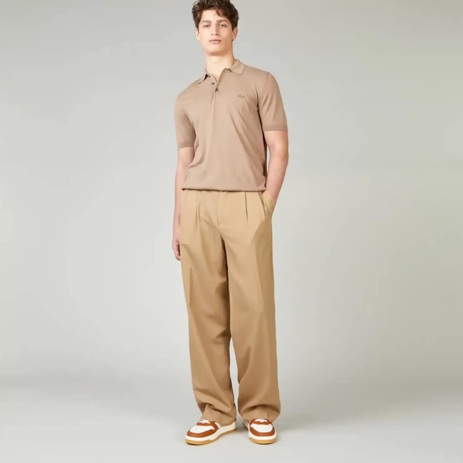 Bekleidung<Hogan Strickpoloshirt Aus Baumwolle Beige