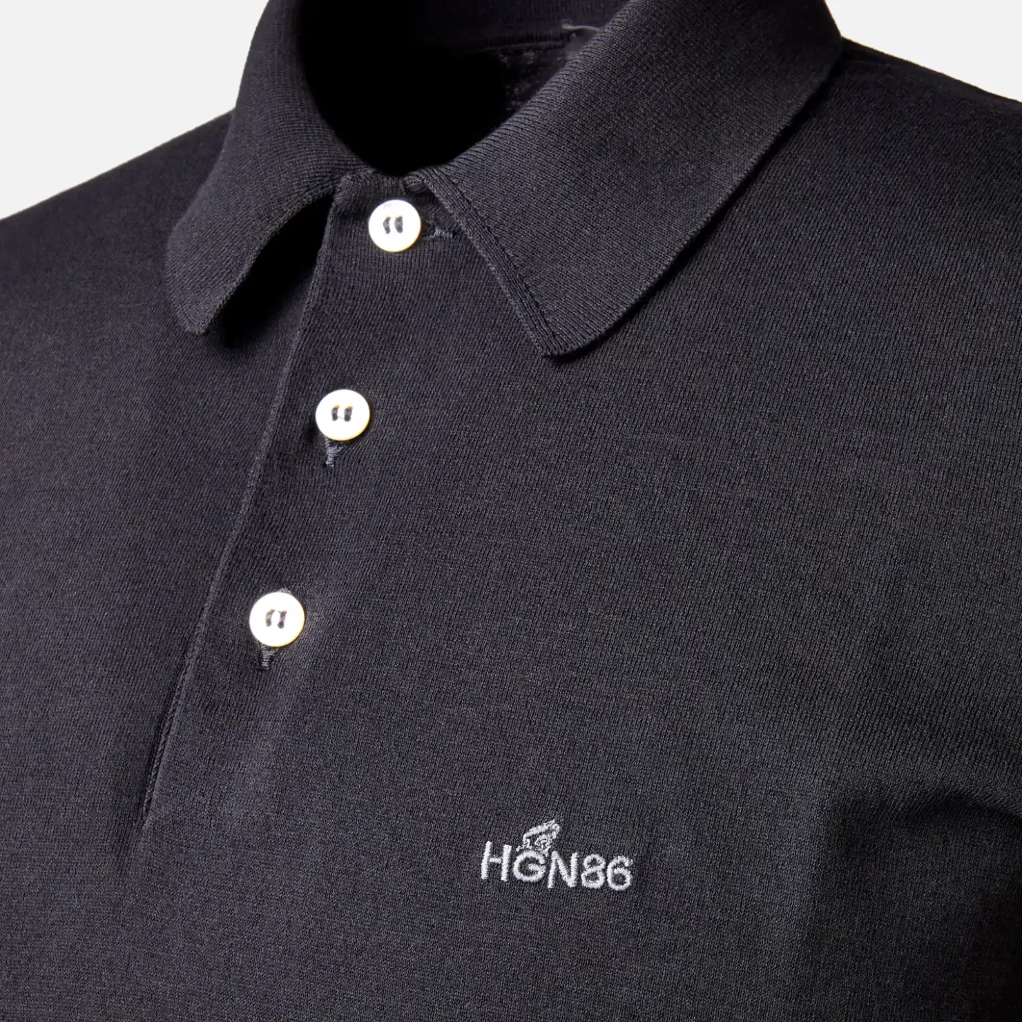 Bekleidung<Hogan Strickpoloshirt Aus Baumwolle Schwarz