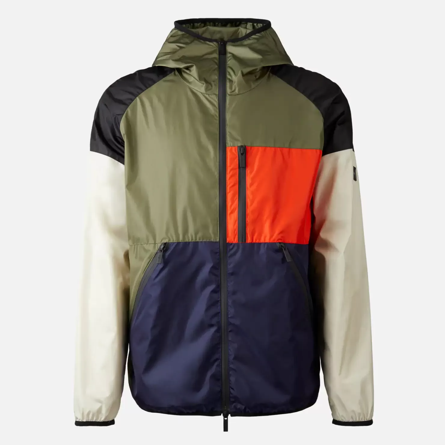 Bekleidung<Hogan Windbreaker Color Block Grun/ Blau/ Orange